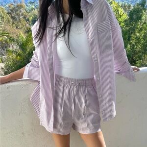 Oak & Fort Striped Poplin Shirt